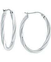 Giani Bernini Oval Twist Small Hoop Earrings, Created for Macy's