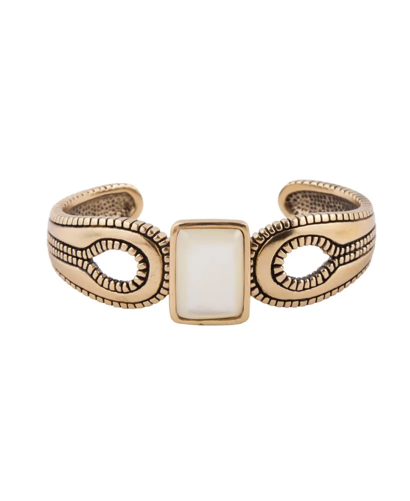 Barse Roman Statement Cuff Bracelet - Mother-Of