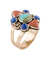 Barse Bronco Multi Stone Ring