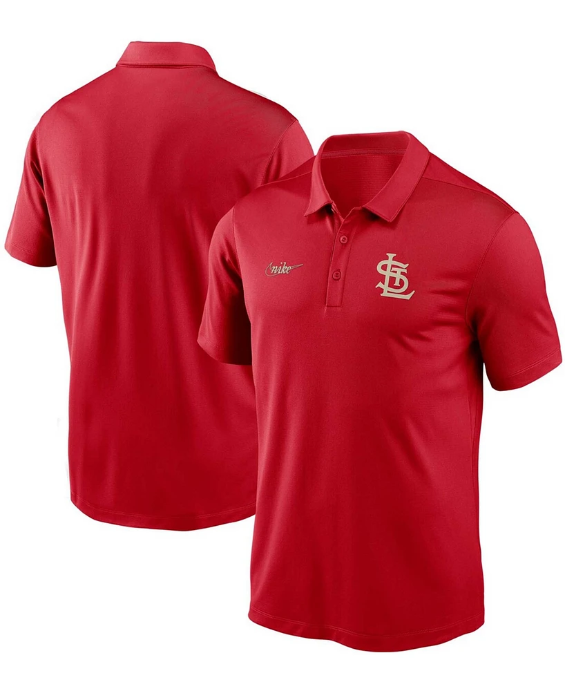 Nike Men's St. Louis Cardinals Cooperstown Collection Logo Franchise Performance Polo
