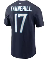 Men's Ryan Tannehill Navy Tennessee Titans Name and Number T-shirt