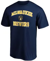 Men's Fanatics Navy Milwaukee Brewers Heart and Soul T-shirt