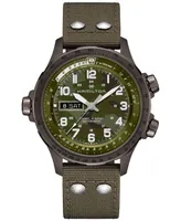 Hamilton Men's Khaki Aviation X-Wind Green Textile Strap Watch 45mm