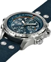 Hamilton Men's Swiss Automatic Chronograph Khaki Aviation X-Wind Blue Textile Strap Watch 45mm