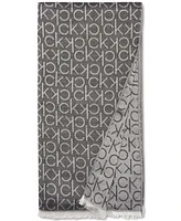 Calvin Klein Monogram Ck Logo-Print Pashmina Wrap Scarf