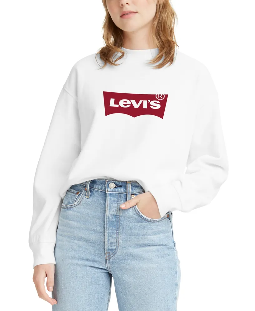 Levi's Women's Comfy Logo Fleece Crewneck Sweatshirt