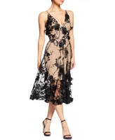 Dress the Population Audrey Floral Applique Lace