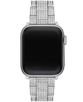 Michael Kors Women's Pave Silver-Tone Stainless Steel Apple Watch Band, 38mm or 40mm - Silver