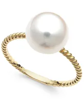 Belle de Mer Cultured Freshwater Pearl Ring in 14k Gold (9mm)