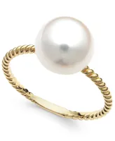 Belle de Mer Cultured Freshwater Pearl Ring 14k Gold (9mm)