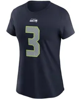 Women's Russell Wilson College Navy Seattle Seahawks Name Number T-shirt