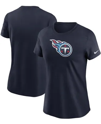 Women's Navy Tennessee Titans Logo Essential T-shirt