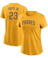 Women's Fernando Tats Jr. Gold-Tone San Diego Padres Name Number T-shirt - Gold