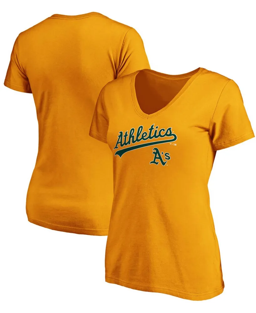 Nike Women's Gold-Tone Oakland Athletics Baseball T-shirt