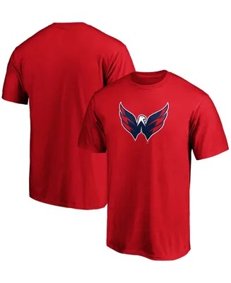 Men's Red Washington Capitals Primary Team Logo T-shirt