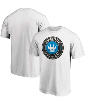 Men's White Charlotte Fc Primary Logo Team T-shirt
