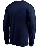 Men's Deep Sea Blue Seattle Kraken Big and Tall Victory Arch Long Sleeve T-shirt