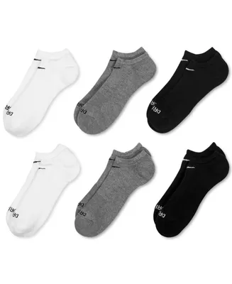 Nike Unisex Everyday Plus Cushioned Training No-Show Socks 6 Pairs