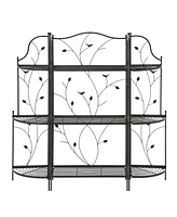 Glitzhome Rectangular 3-Tiered Shelf Plant Stand