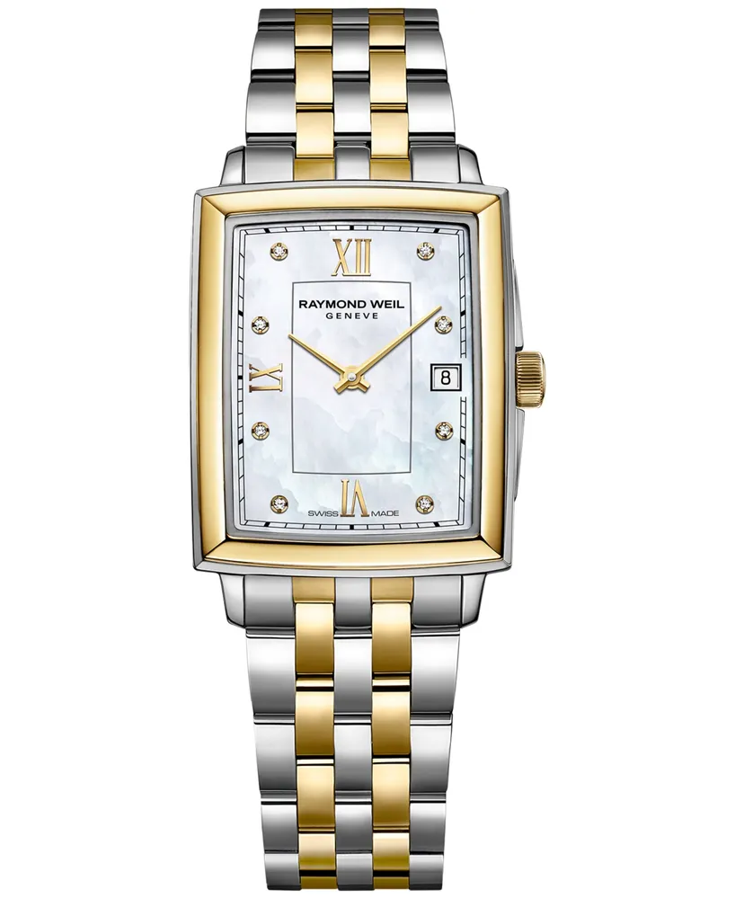 Raymond Weil Women's Swiss Toccata Diamond Accent Two-Tone Stainless Steel Bracelet Watch 22.6x28.1mm