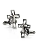 Ox & Bull Trading Co. Men's Cut Out Cross Cufflinks