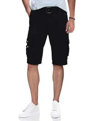 X-Ray Men's Belted Snap Detail Cargo Shorts