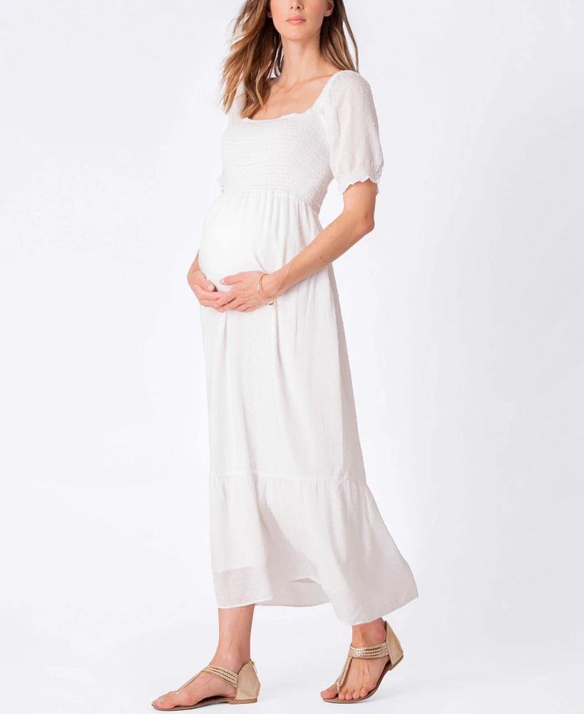 Seraphine Women's Shirred Maternity Maxi Dress, Including Petites Sizing