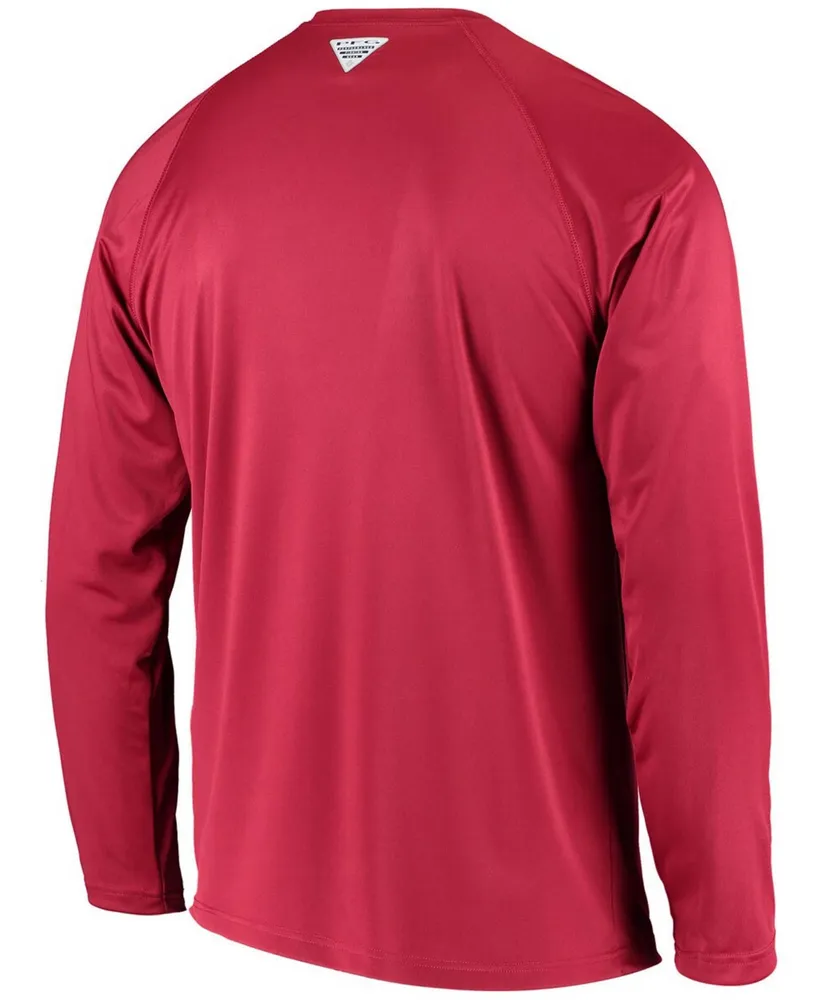 Men's Pfg Garnet South Carolina Gamecocks Terminal Tackle Omni-Shade Long Sleeve T-shirt