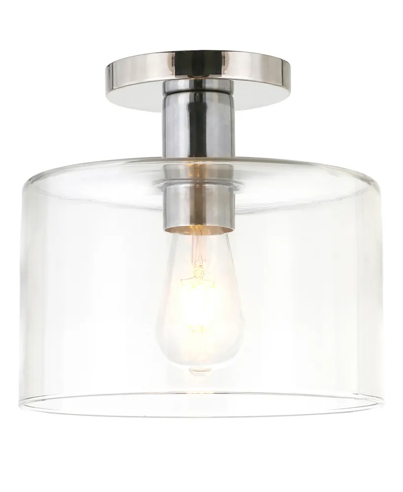 Henri Semi Flush Mount Ceiling Light with Glass Shade