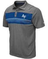 Men's Heathered Charcoal Air Force Falcons Smithers Polo