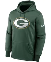 Men's Big and Tall Green Green Bay Packers Fan Gear Primary Logo Therma Performance Pullover Hoodie