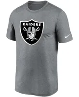 Men's Big and Tall Heathered Charcoal Las Vegas Raiders Logo Essential Legend Performance T-shirt