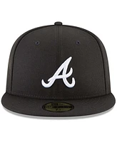 Men's Black Atlanta Braves 59FIFTY Fitted Hat