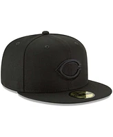 Men's Black Cincinnati Reds Primary Logo Basic 59FIFTY Fitted Hat