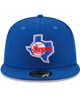 Men's Blue Texas Rangers Cooperstown Collection Wool 59FIFTY Fitted Hat