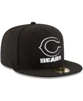 Men's Black Chicago Bears B-Dub 59FIFTY Fitted Hat