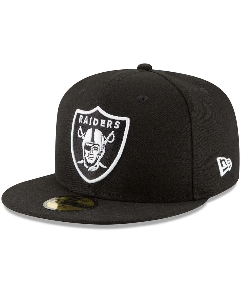 Men's Black Las Vegas Raiders B-Dub 59FIFTY Fitted Hat