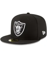 Men's Black Las Vegas Raiders B-Dub 59FIFTY Fitted Hat