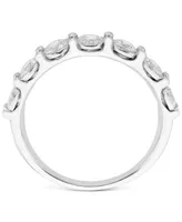 Diamond Seven Stone Band (1 ct. t.w.) in 14k White Gold