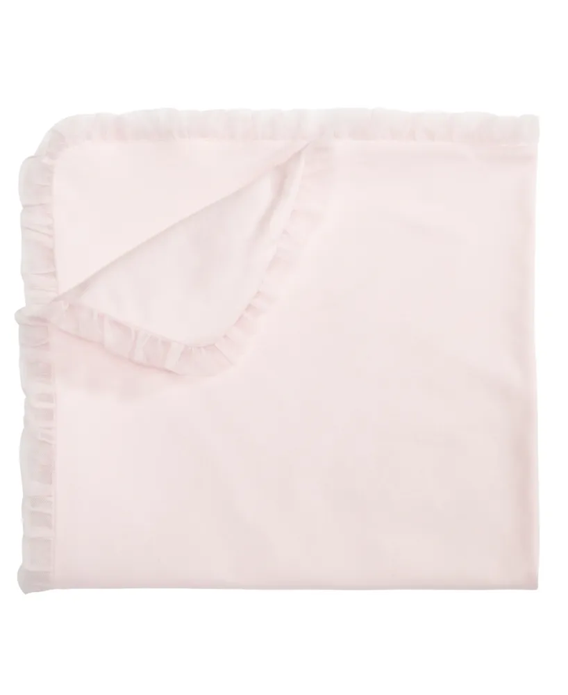 First Impressions Baby Girls Tulle Trim Blanket, Created for Macy's