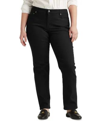Lauren Ralph Plus-Size Mid-Rise Straight Jean