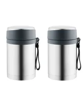 Essentials 0.9 quart Food Container, Set of 2 - Silver