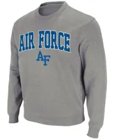 Men's Heathered Gray Air Force Falcons Arch Logo Sweatshirt