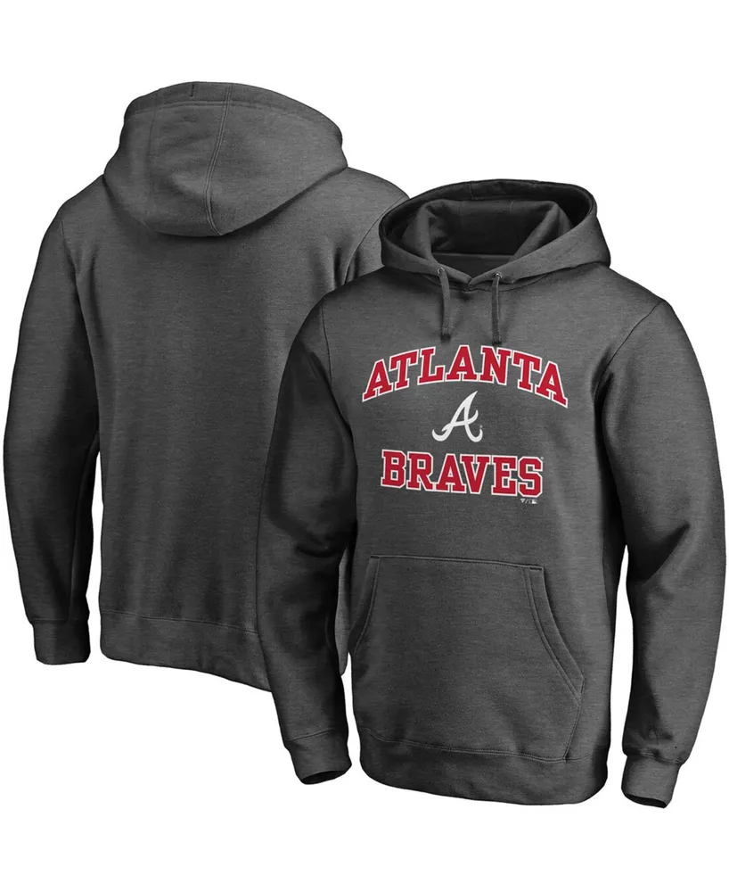 Men's Charcoal Atlanta Braves Heart Soul Pullover Hoodie