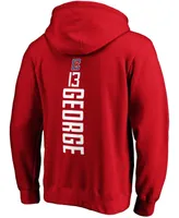 Men's Paul George Red La Clippers Team Playmaker Name and Number Pullover Hoodie