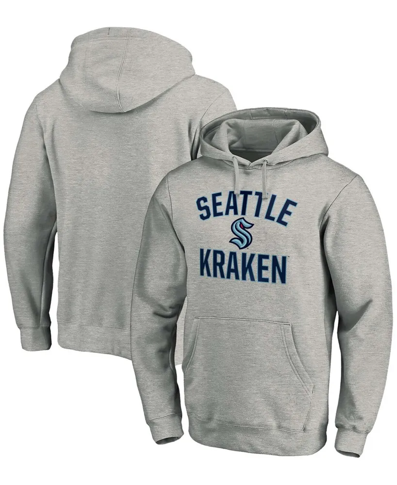 Men's Heather Gray Seattle Kraken Victory Arch Pullover Hoodie