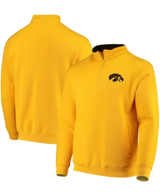 Men's Gold Iowa Hawkeyes Tortugas Logo Quarter-Zip Jacket