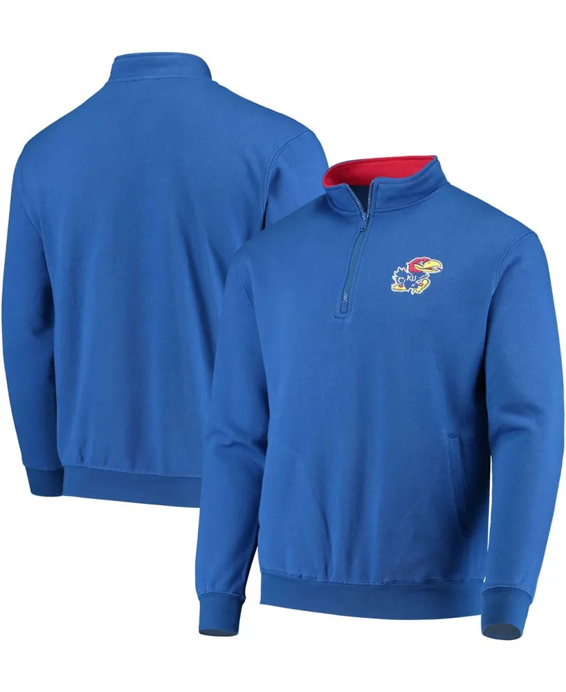 Men's Royal Kansas Jayhawks Tortugas Logo Quarter-Zip Jacket