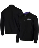 Men's Black Tcu Horned Frogs Tortugas Logo Quarter-Zip Jacket