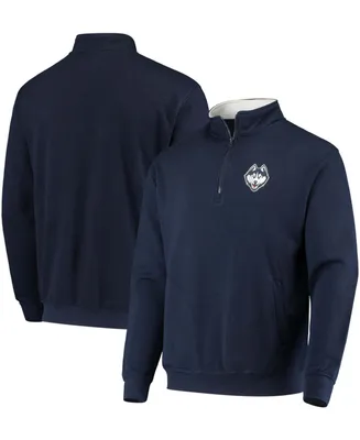 Men's Navy UConn Huskies Tortugas Logo Quarter-Zip Jacket